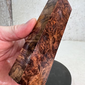 Clear Stabilized Turkish Walnut Burl Knife Block | STW 109