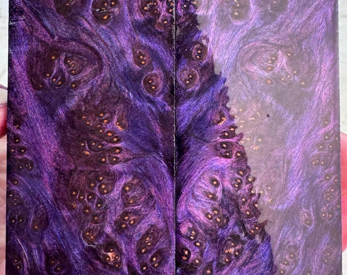 Stabilized (K&G) Redwood Lace Burl Knife Scales | SRW 982