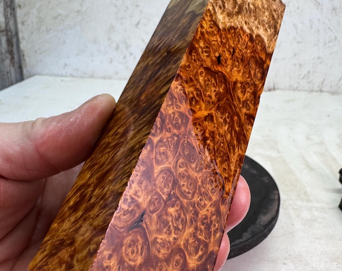 Stabilized Amboyna Burl Turning Blank | Duck or Call Blank | SAB 986