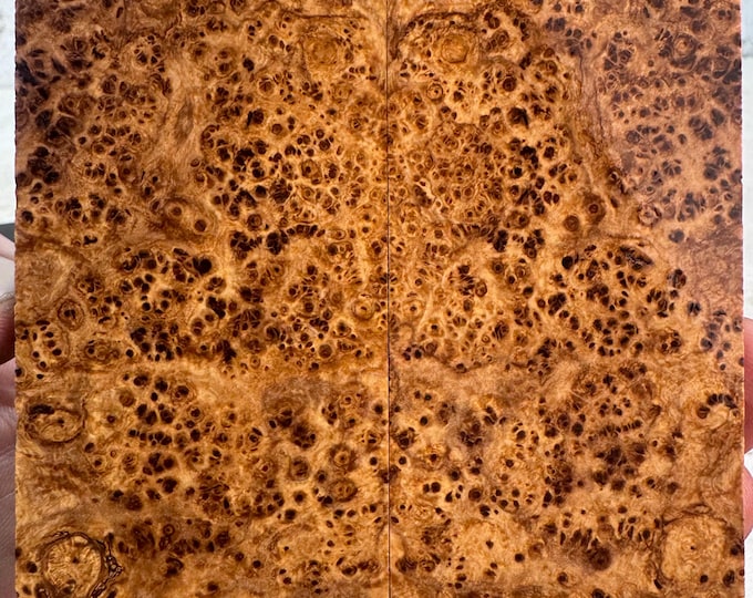 Stabilized Black Ash Burl Knife Scales | SBAB 1033