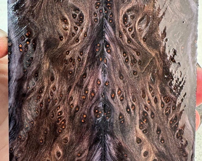 Stabilized (K&G) Redwood Lace Burl Knife Scales | SRW 927