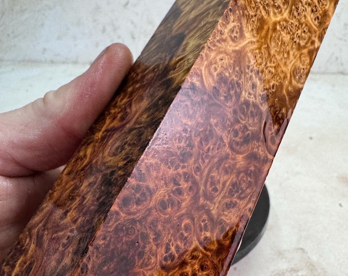 Stabilized Amboyna Burl Turning Blank | Duck or Call Blank | SAB 1042