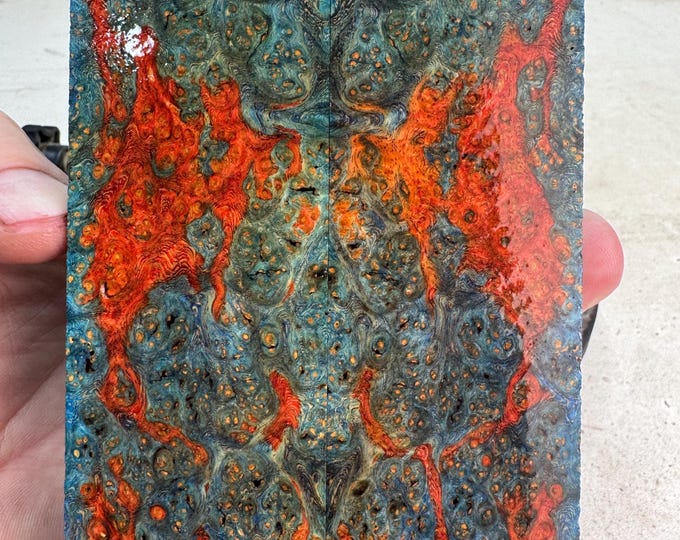 Stabilized Amboyna Burl Knife Scales | SAB 1173