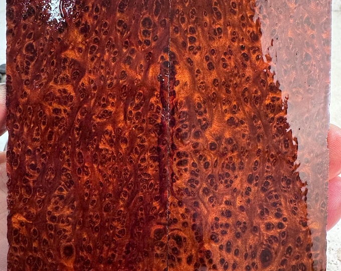 Stabilized Redwood Lace Burl Knife Scales | SRW 928