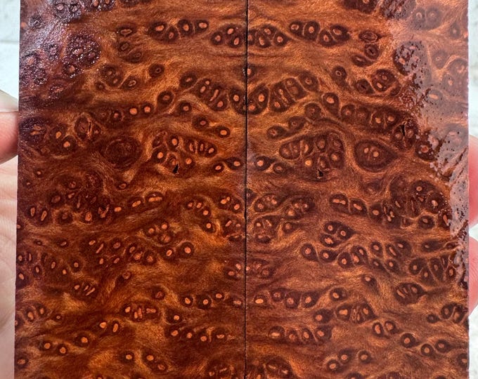 Stabilized Redwood Lace Burl Knife Scales | SRW 1026