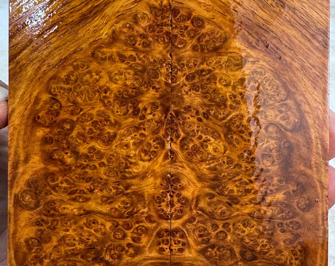 Stabilized Amboyna Burl Knife Scales | SAB 1232