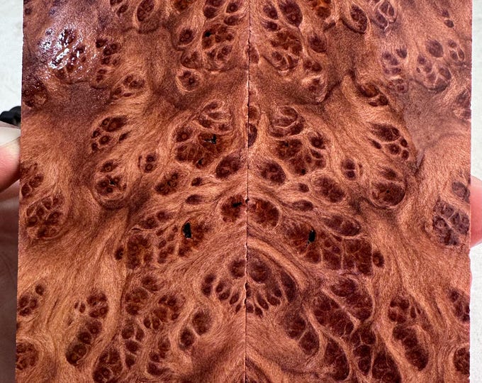 Stabilized Redwood Lace Burl Knife Scales | SRW 865