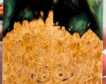 Stabilized Box Elder Burl Hybrid Knife Scales | SBEB 915