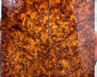 Stabilized Amboyna Burl Knife Scales | SAB 1233