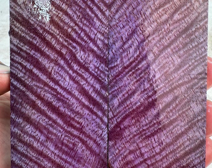 Stabilized Curly Mango Knife Scales | SCM 759