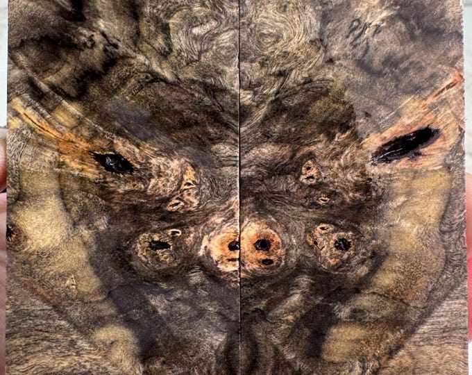 Stabilized Buckeye Burl Knife Scales | SBB 1084