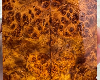 Stabilized Amboyna Burl Knife Scales | SAB 1358