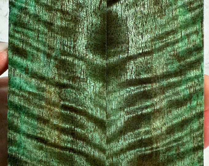 Stabilized Curly Mango Knife Scales | SCM 408