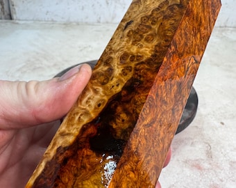 Stabilized Amboyna Burl Turning Blank | Duck or Call Blank | SAB 1241