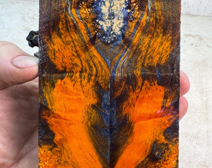 Stabilized Box Elder Burl Knife Scales | SBEB 1038