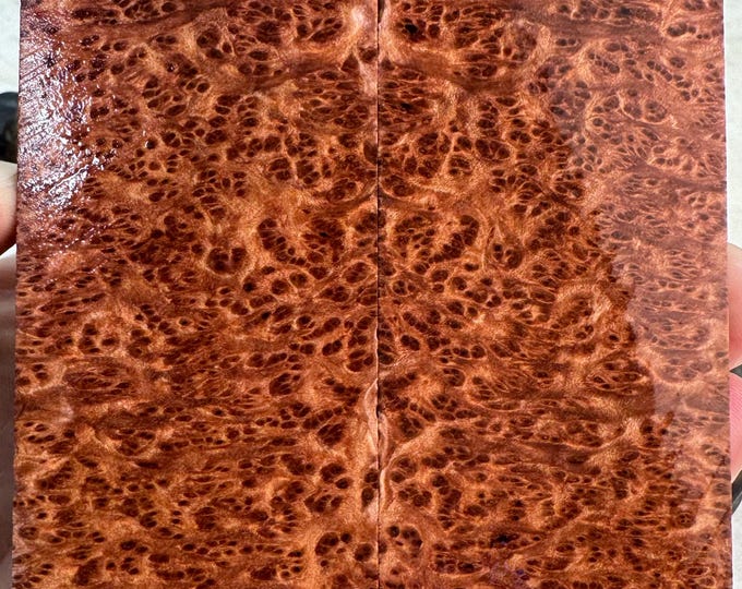 Stabilized Redwood Lace Burl Knife Scales | SRW 863