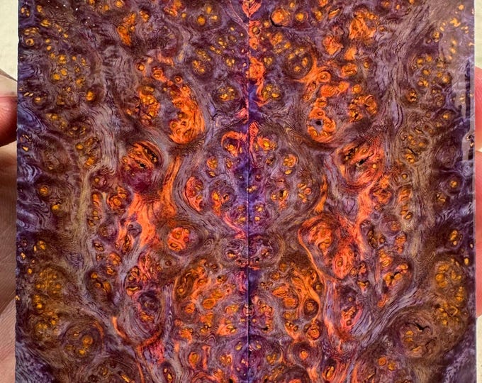 Stabilized Amboyna Burl Knife Scales | SAB 1255