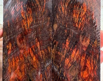 Stabilized (K&G) Yellow Cedar Burl Knife Scales | YCB 303
