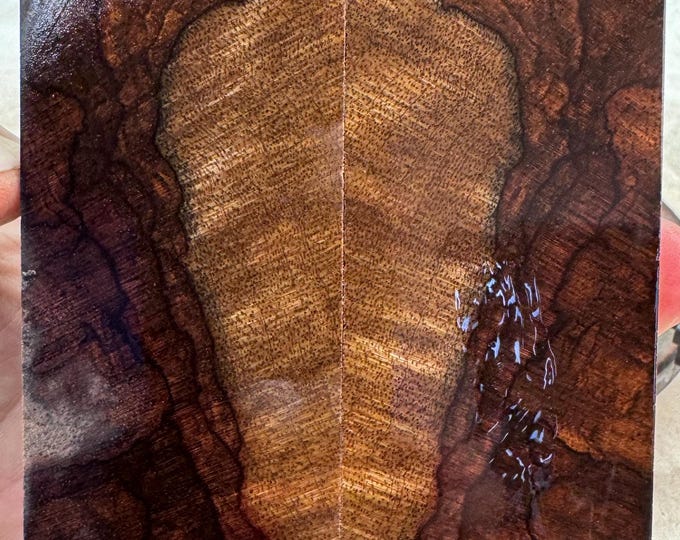 Stabilized Crosscut Batik Mango Knife Scales | SBM 202