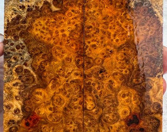 Stabilized Amboyna Burl Knife Scales | SAB 1236