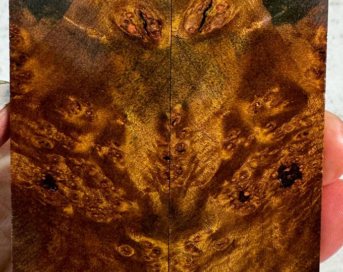Stabilized Maple Burl Knife Scales | SMB 763