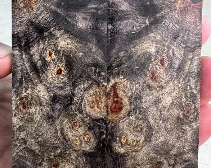 Stabilized Buckeye Burl Knife Scales | SBB 1215