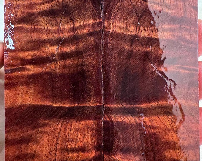 Stabilized Curly Hawaiian Koa Knife Scales | KOA 134