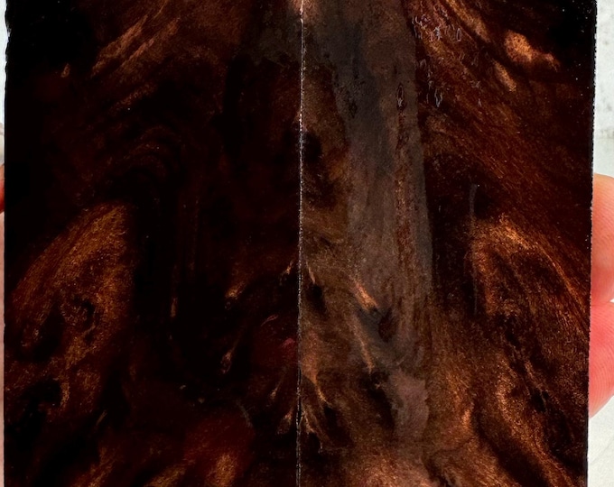 Stabilized Redwood Burl Knife Scales | Redwood Black | SRW 527