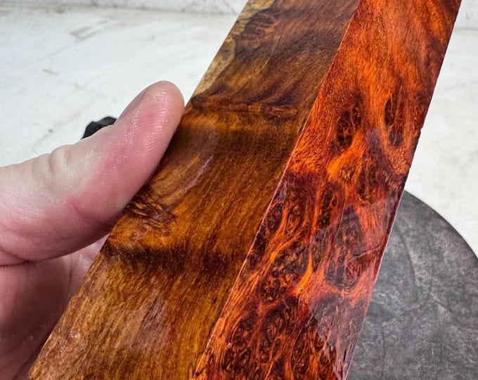 Stabilized Amboyna Burl Turning Blank | Duck or Call Blank | SAB 1060