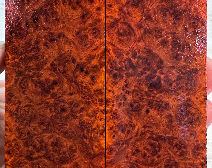 Stabilized Amboyna Burl Knife Scales | SAB 1133