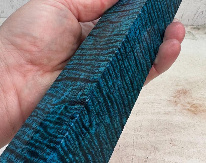 Stabilized Curly Mango Pool Cue Blank | Turning Blank | SCM 731