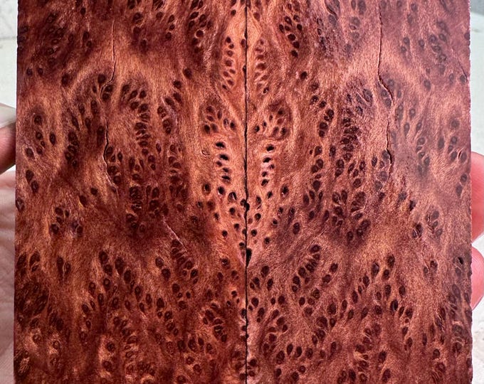 Stabilized Redwood Lace Burl Knife Scales | SRW 775