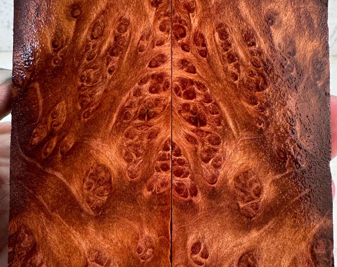 Stabilized Redwood Lace Burl Knife Scales | SRW 758