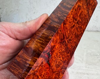 Stabilized Amboyna Burl Turning Blank | Duck or Call Blank | SAB 839