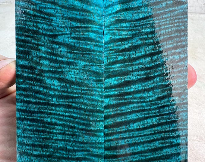 Stabilized Curly Mango Knife Scales | Oversized | SCM 651