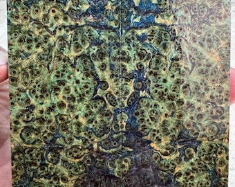 Stabilized Black Ash Burl Knife Scales | SBAB 1201