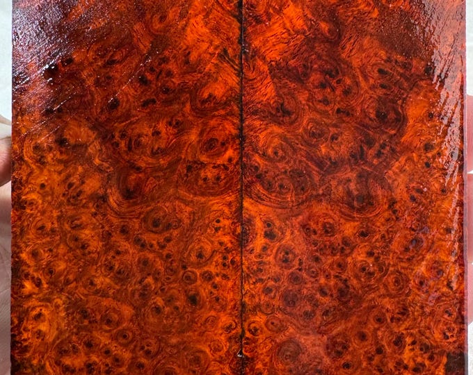 Stabilized Amboyna Burl Knife Scales | SAB 1125
