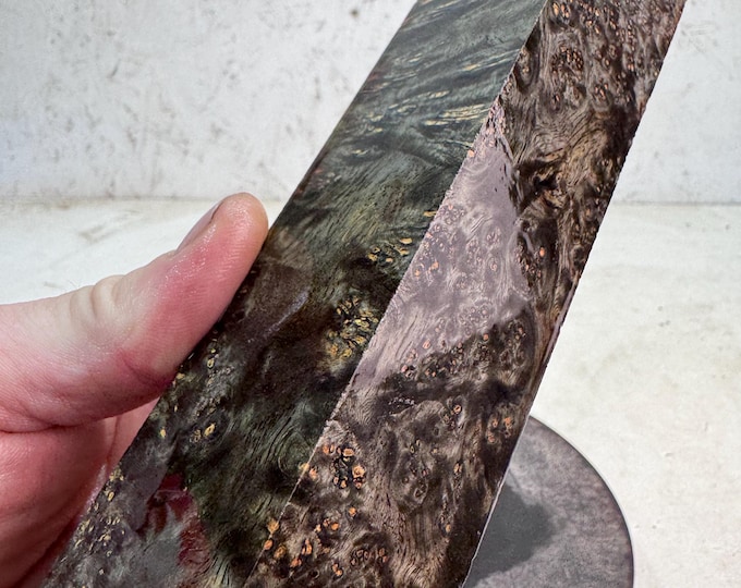 Stabilized Amboyna Burl Turning Blank | Duck or Call Blank | SAB 1065