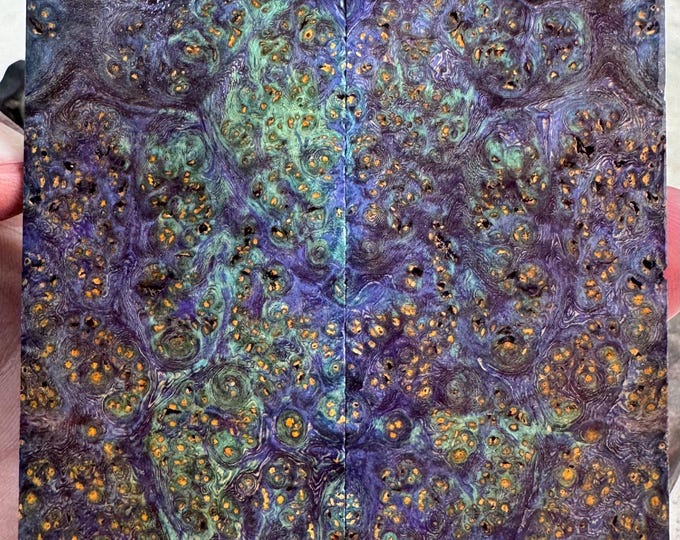 Stabilized Amboyna Burl Knife Scales | SAB 1257