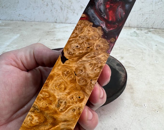 Stabilized Amboyna Burl Hybrid Turning Blank | Duck or Call Blank | SAB 1344