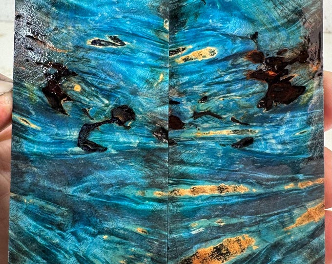 Stabilized Buckeye Burl Knife Scales | SBB 886