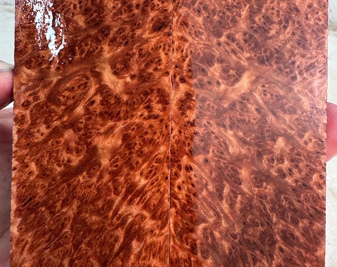 Stabilized (K&G) Redwood Lace Burl Knife Scales | SRW 904