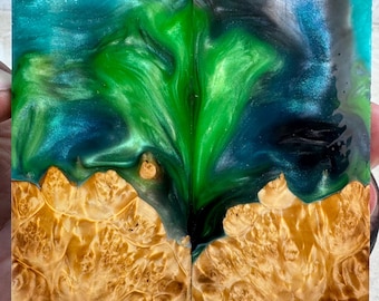 Stabilized Box Elder Burl Hybrid Knife Scales | SBEB 1257