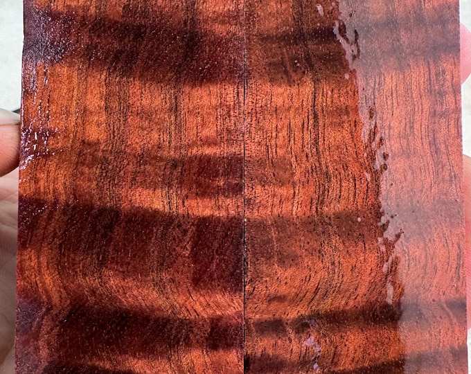 Stabilized Curly Hawaiian Koa Knife Scales | KOA 132