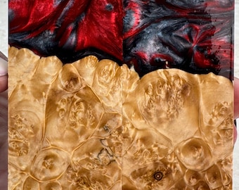 Stabilized Box Elder Burl Hybrid Knife Scales | SBEB 1255