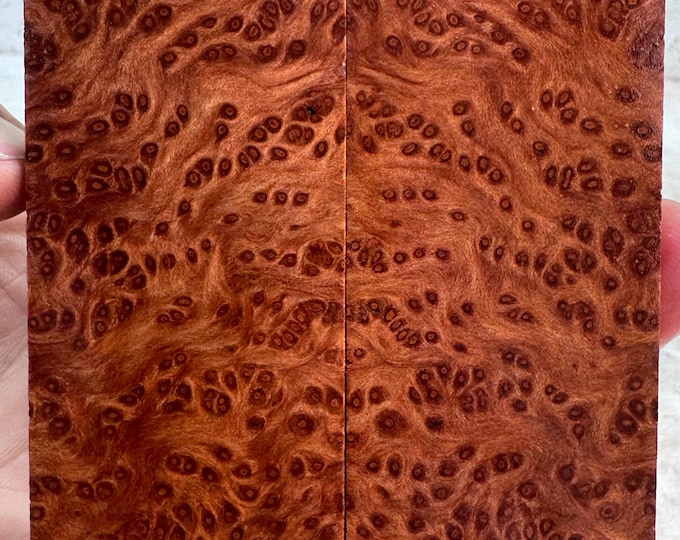 Stabilized Redwood Lace Burl Knife Scales | SRW 1027