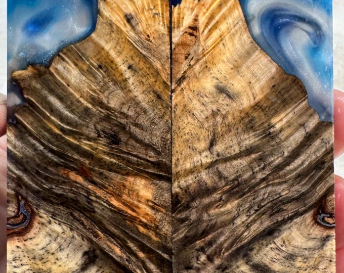 Stabilized Buckeye Burl Hybrid Knife Scales | SBB 1264