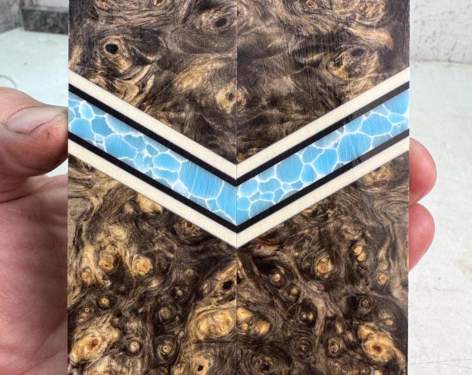 Stabilized Segmented Buckeye Burl Knife Scales | SS 116