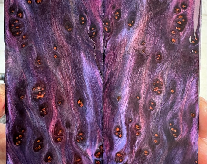 Stabilized (K&G) Redwood Lace Burl Knife Scales | THINS | SRW 926