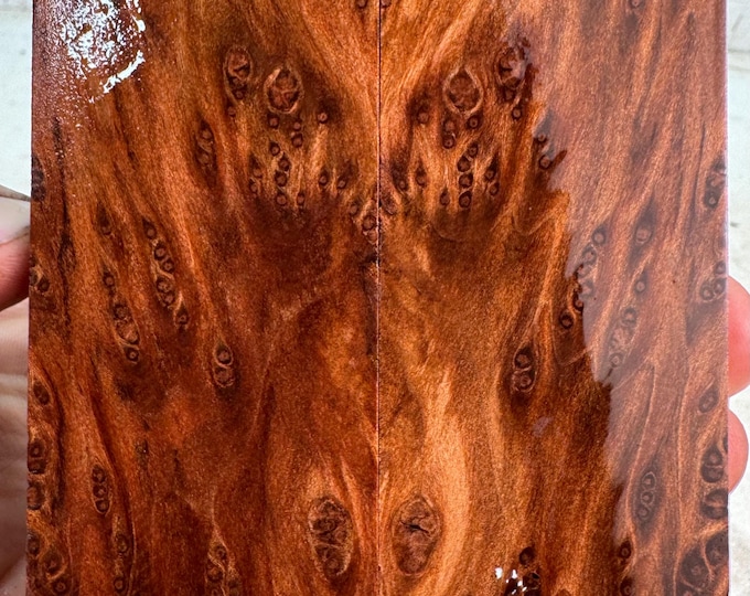 Stabilized Redwood Burl Knife Scales | SRW 831